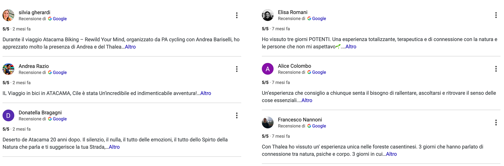 Testimonianze Google
